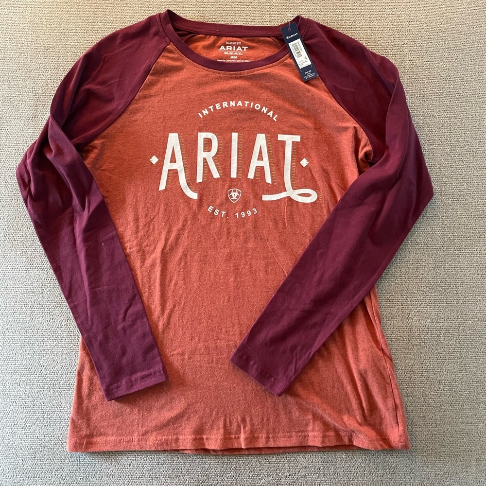 Ladies Ariat Baseball Tee, M